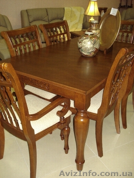 Стол со стульями дерево - <ro>Изображение</ro><ru>Изображение</ru> #1, <ru>Объявление</ru> #68815
