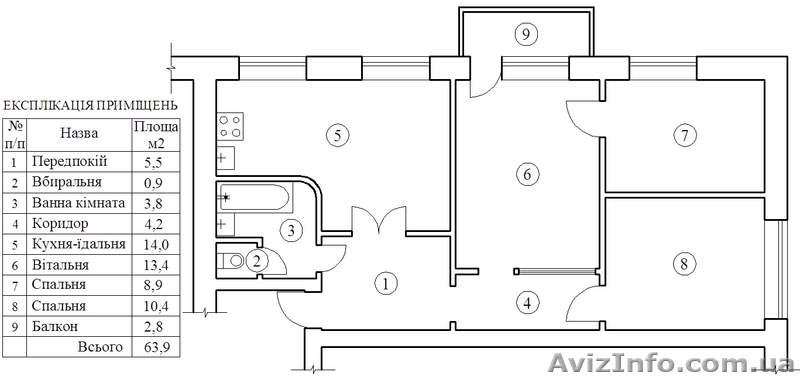 пр. Відродження продам 4-к квартиру - <ro>Изображение</ro><ru>Изображение</ru> #6, <ru>Объявление</ru> #356849