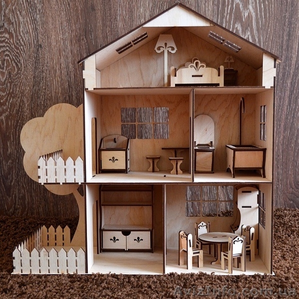 Кукольный домик, дом для кукол ＋МЕБЕЛЬ В ПОДАРОК Дроп Опт - <ro>Изображение</ro><ru>Изображение</ru> #1, <ru>Объявление</ru> #1638655